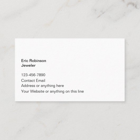 Joyau classique Thème Carte de visite clinquant (Dos)