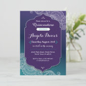 Joyau de henné Quinceanera Invitation de fête d'an (Debout devant)