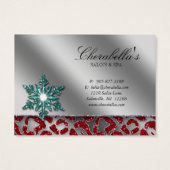 Joyau de la carte cadeau de Noël Zebra Turquoise b (Dos)