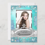Joyau de l'océan Photo Quinceanera Invitation (Devant)
