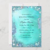 Joyau de l'océan Photo Quinceanera Invitation (Dos)