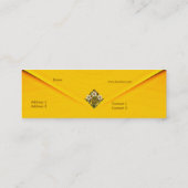 Joyau d'or Jaune Art Déco carte de visite (Dos)