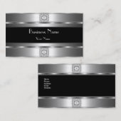 Joyau en argent noir carte de visite (Devant / Derrière)