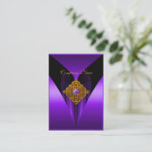 Joyau en or violet carte de visite (Debout devant)