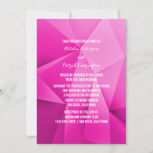 Joyau rose Faire-part de mariage