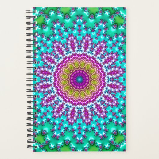 Joyau super Coloré Tone Boho Fractal Mandala (Devant)