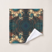 Joyau turquoise Jeu de serviettes de bain fractal (Gant de toilette)