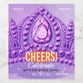 Joyau vintage Célébration Étiquette de vin (Étiquettes simples)