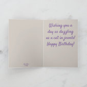 Joyaux de chats à cheveux longs Carte d'anniversai (Intérieur)