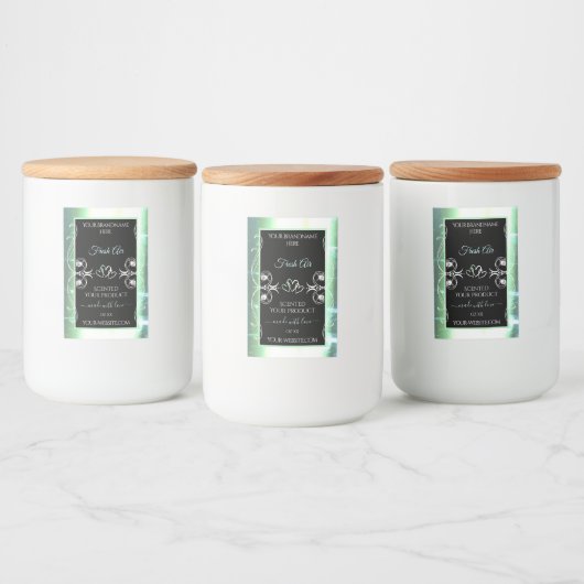 Joyaux Turquoise et noir brillant Étiquettes de pr (Bouteilles)