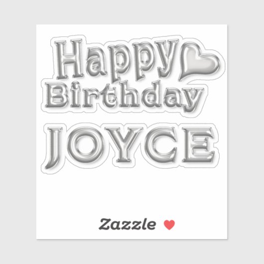 Joyce Happy Birthday Autocollants (Feuille)