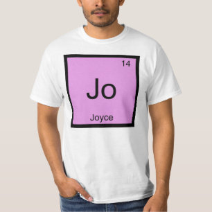 Joyce  Naam Chemie Element Periodiek Systeem T-shirt