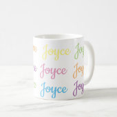 Joyce Name Mok - White en Pastels (Voorkant rechts)