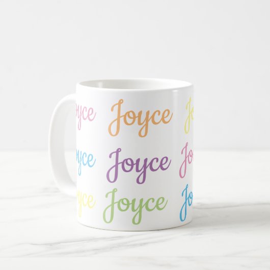 Joyce Name Mok - White en Pastels (Voorkant links)