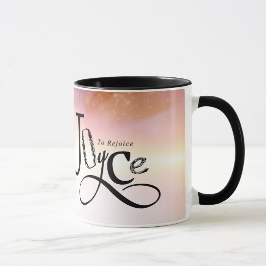 Joyce "To Rejoice" - cadeau voor persoonlijke naam Mok (Rechts)
