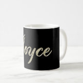 Joyce white gold Handwriting Tasse de café (Devant droit)