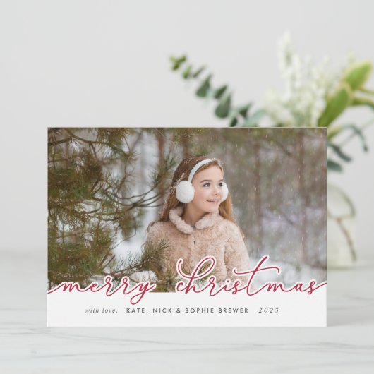 Joyer le script | Carte photo de vacances (Debout devant)