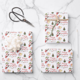 Joyer tout Snowman envelopper feuilles de papier
