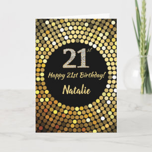 Joyeuse 21e Anniversaire Carte de Parties scintill