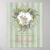 Joyeuse Affiche de bienvenue Baby shower (Devant)