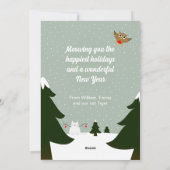 'Joyeuse année Miaou' Carte de Noël plate pour les (Dos)