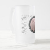 Joyeuse année PIg 2019 3D en verre dépoli Mug 2 (Devant gauche)