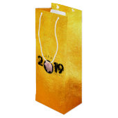 Joyeuse année PIg 2019 Vin d'or original 3D sac G (Dos Angle)