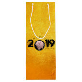 Joyeuse année PIg 2019 Vin d'or original 3D sac G (Dos)