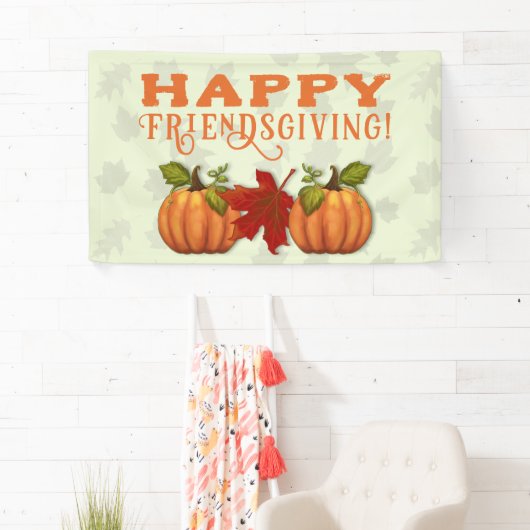 Joyeuse bannière Friendsgiving / Thanksgiving Wall (En situation)