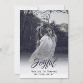 Joyeuse calligraphie Carte photo de Noël 1 Photo (Devant)