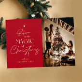 Joyeuse calligraphie de Noël Carte à huile photo r