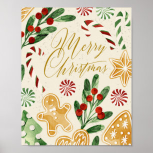Joyeuse calligraphie et décorations de Noël
