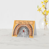 Joyeuse carte ASL Thanksgiving de la fête turque (Fleur jaune)