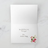 Joyeuse carte Burlap Floral Photo Fête des Mères (Intérieur)