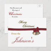 Joyeuse carte Christmas Bells (Devant / Derrière)