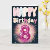 Joyeuse carte d'anniversaire 8 (Fleur jaune)