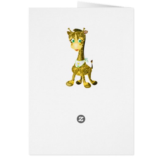 Joyeuse carte d'anniversaire Baby Giraffe - Ajoute (Dos)