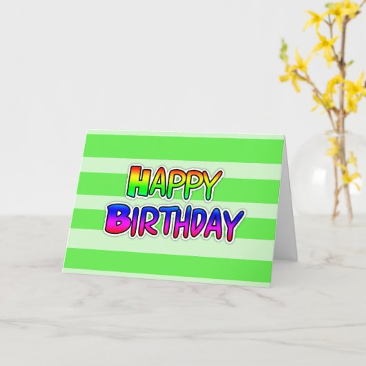 Joyeuse carte d'anniversaire, Cupcake vert neutre  (Fleur jaune)