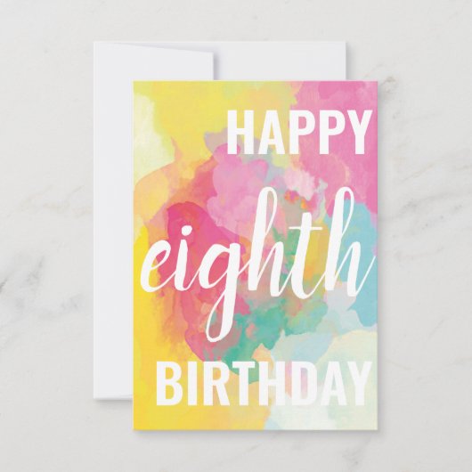 Joyeuse carte d'anniversaire de 8e année ("Waterco (Devant)
