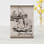 Joyeuse carte d'anniversaire de pêche pour pêcheur (Fleur jaune)