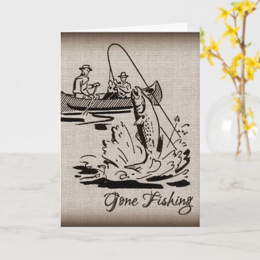 Joyeuse carte d'anniversaire de pêche pour pêcheur (Fleur jaune)