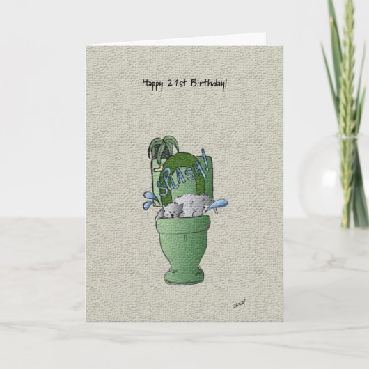 Joyeuse carte d'anniversaire du 21e anniversaire ! (Devant)