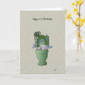 Joyeuse carte d'anniversaire du 21e anniversaire ! (Fleur jaune)