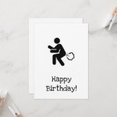 Joyeuse carte d'anniversaire - espérons que c'est (Devant/Arrière en situation)