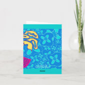 Joyeuse carte d'anniversaire Feuille Jaune Vase ro (Dos)