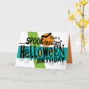Joyeuse Carte d'Anniversaire Halloween Effrayante