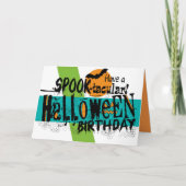 Joyeuse Carte d'Anniversaire Halloween Effrayante (Devant)