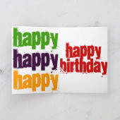 Joyeuse Carte d'anniversaire heureuse (Intérieur)