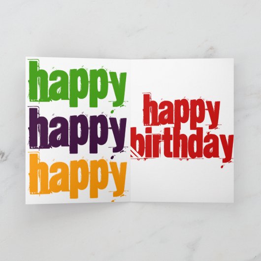 Joyeuse Carte d'anniversaire heureuse (Intérieur)