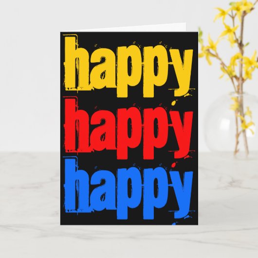 Joyeuse Carte d'anniversaire heureuse (Fleur jaune)